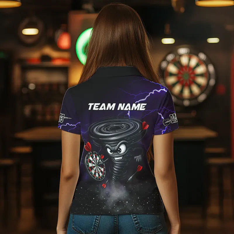 Personalized Thunder Lightning Funny Storm Custom Dart, Cool Purple Dart Team