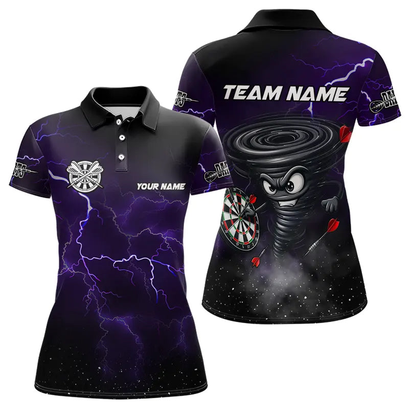 Personalized Thunder Lightning Funny Storm Custom Dart, Cool Purple Dart Team