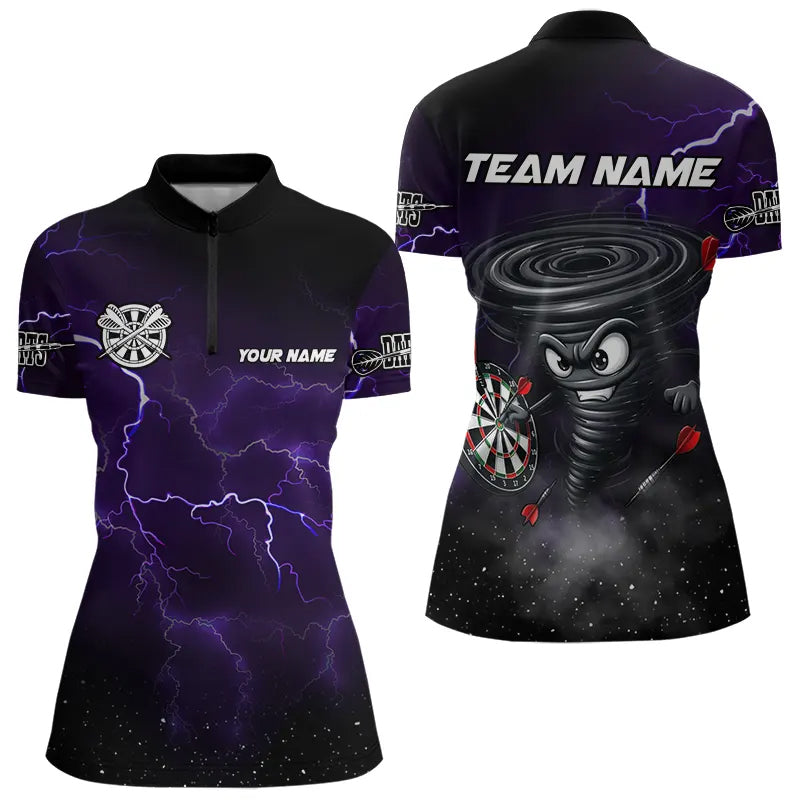 Personalized Thunder Lightning Funny Storm Custom Dart, Cool Purple Dart Team
