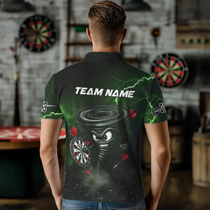 Personalized Thunder Lightning Funny Storm Custom Dart, Cool Green Dart Team