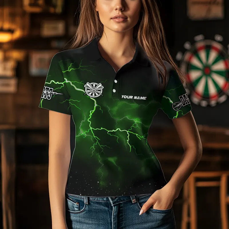 Personalized Thunder Lightning Funny Storm Custom Dart, Cool Green Dart Team