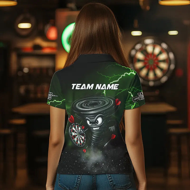 Personalized Thunder Lightning Funny Storm Custom Dart, Cool Green Dart Team