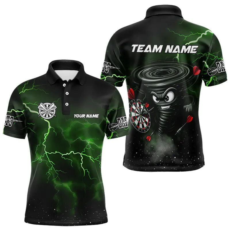 Personalized Thunder Lightning Funny Storm Custom Dart, Cool Green Dart Team