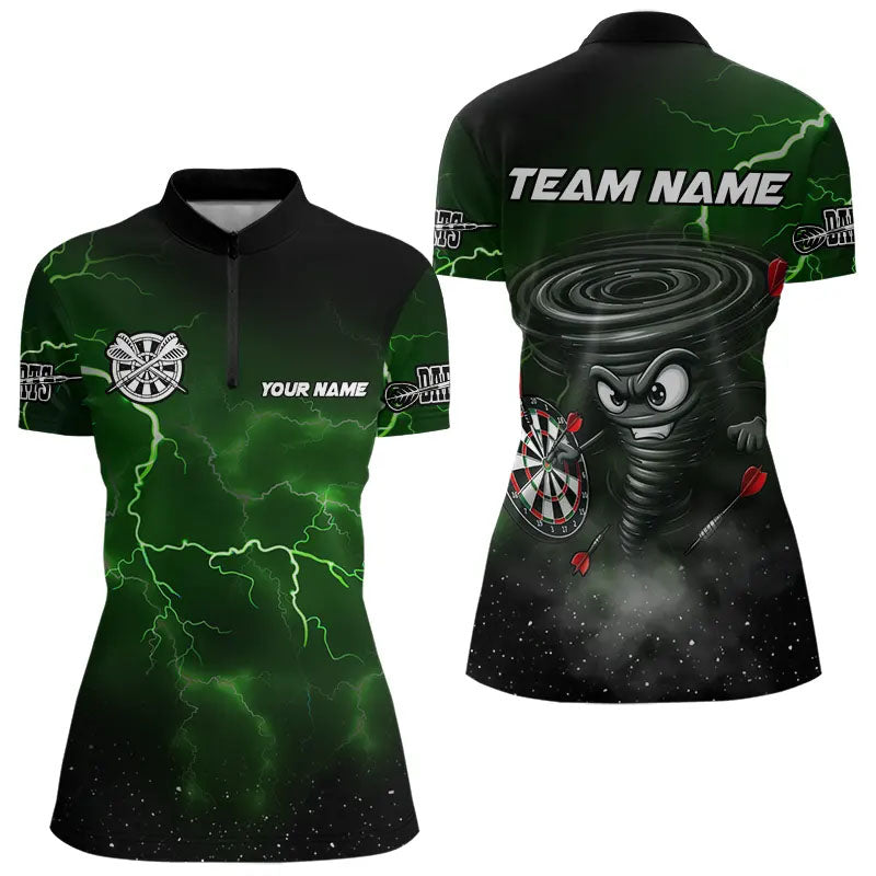 Personalized Thunder Lightning Funny Storm Custom Dart, Cool Green Dart Team
