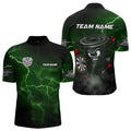 Personalized Thunder Lightning Funny Storm Custom Dart, Cool Green Dart Team