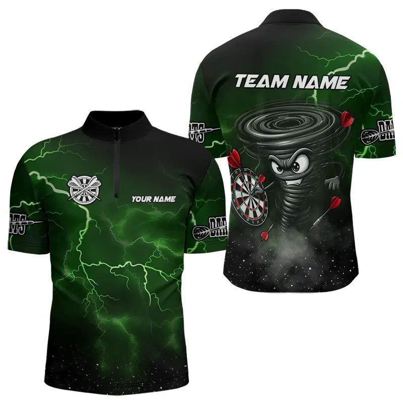 Personalized Thunder Lightning Funny Storm Custom Dart, Cool Green Dart Team