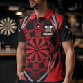 Personalized Black And Red Dartboard Pattern Dart Custom Dart Team Uniform