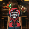 Personalized Black And Red Dartboard Pattern Dart Custom Dart Team Uniform