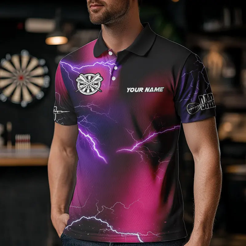 Personalized Pink Thunder Lightning Tornado Custom Funny Dart, Cool Dart Team
