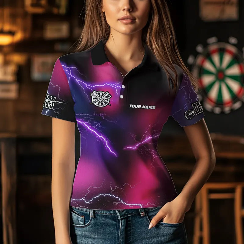 Personalized Pink Thunder Lightning Tornado Custom Funny Dart, Cool Dart Team