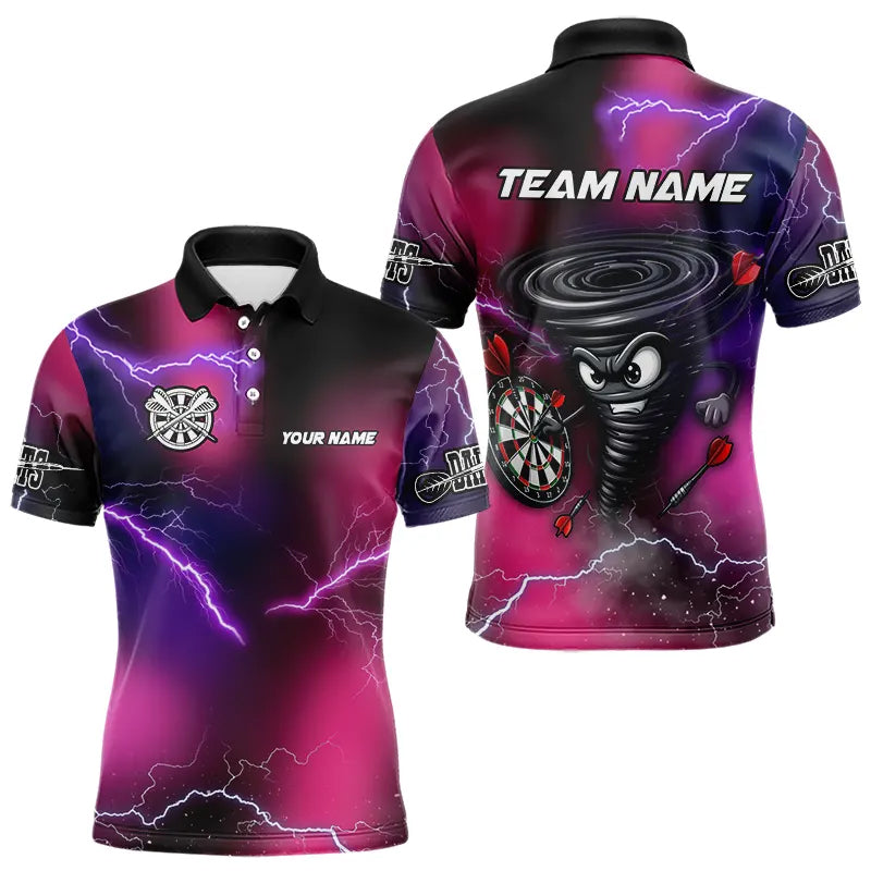 Personalized Pink Thunder Lightning Tornado Custom Funny Dart, Cool Dart Team