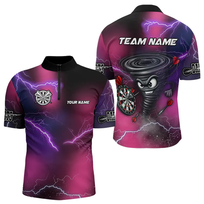 Personalized Pink Thunder Lightning Tornado Custom Funny Dart, Cool Dart Team