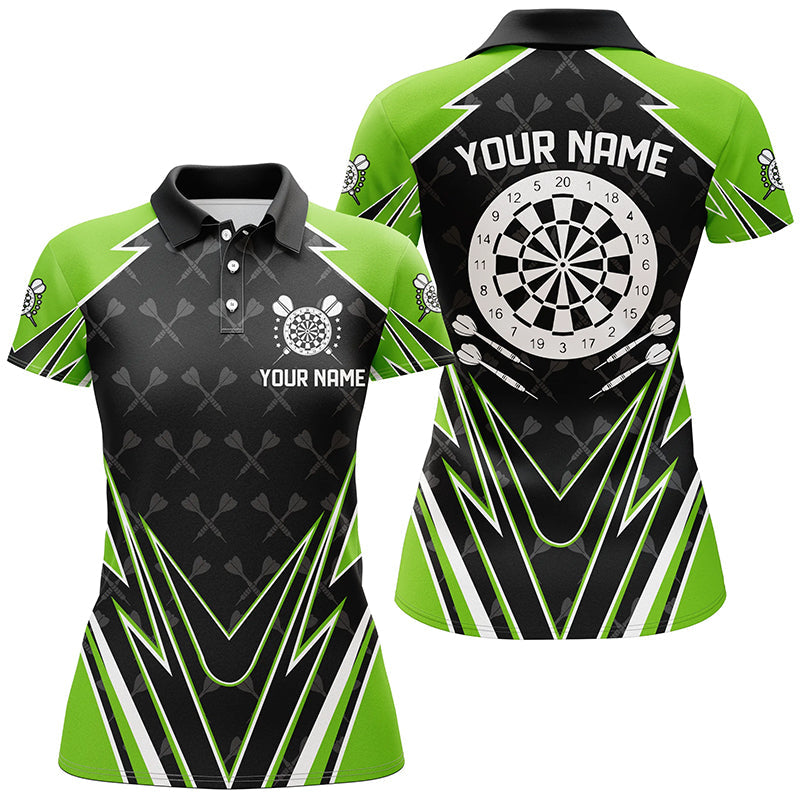 Black And Green Dartboard Men Darts Quarter-Zip Customized Darts Team Uniform