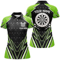 Black And Green Dartboard Men Darts Quarter-Zip Customized Darts Team Uniform