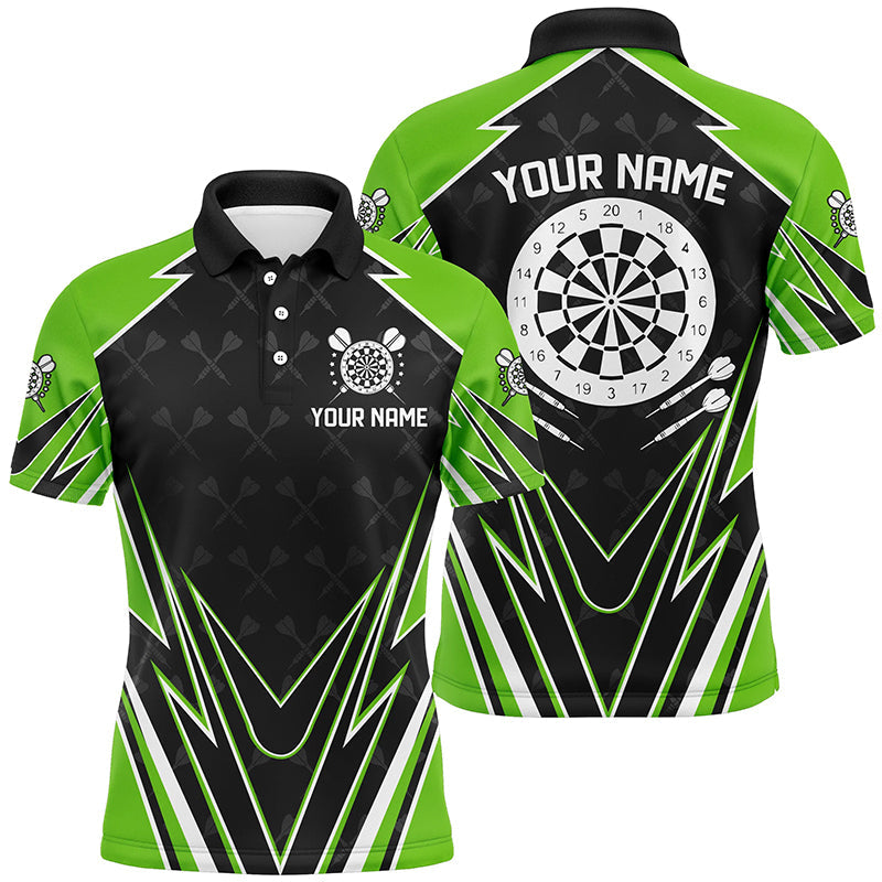 Black And Green Dartboard Men Darts Quarter-Zip Customized Darts Team Uniform