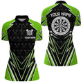 Black And Green Dartboard Men Darts Quarter-Zip Customized Darts Team Uniform