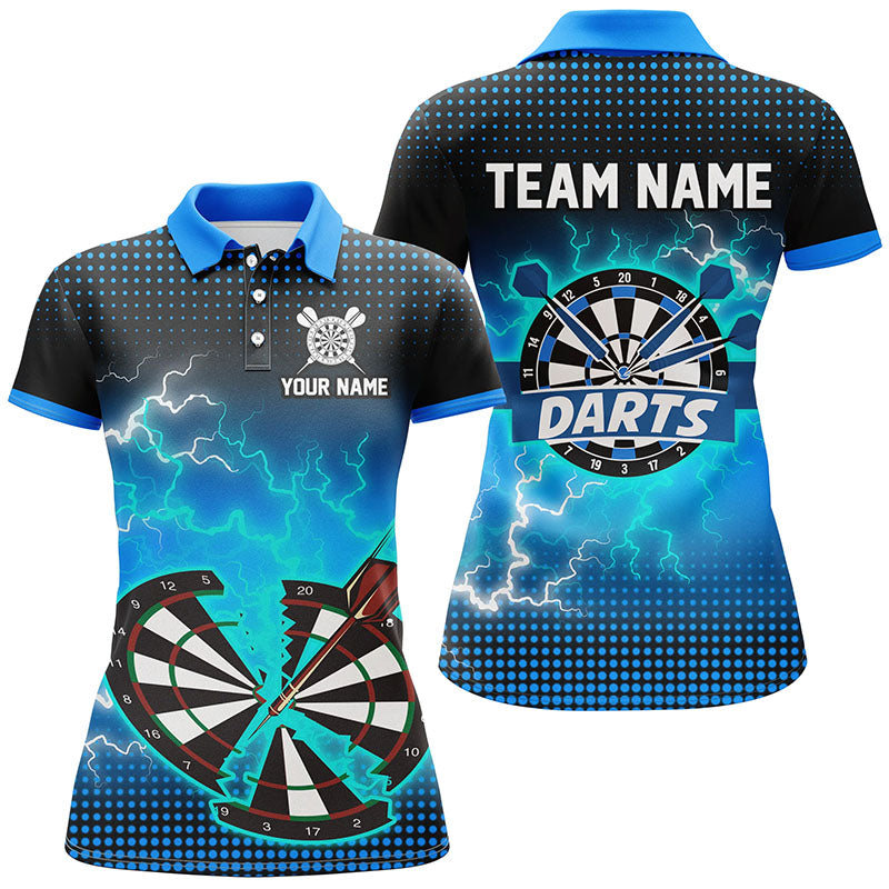 Funny Blue Crack Dartboard Thunder Lightning 3D Printed Custom Men Darts Darts Team