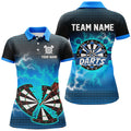 Funny Blue Crack Dartboard Thunder Lightning 3D Printed Custom Men Darts Darts Team