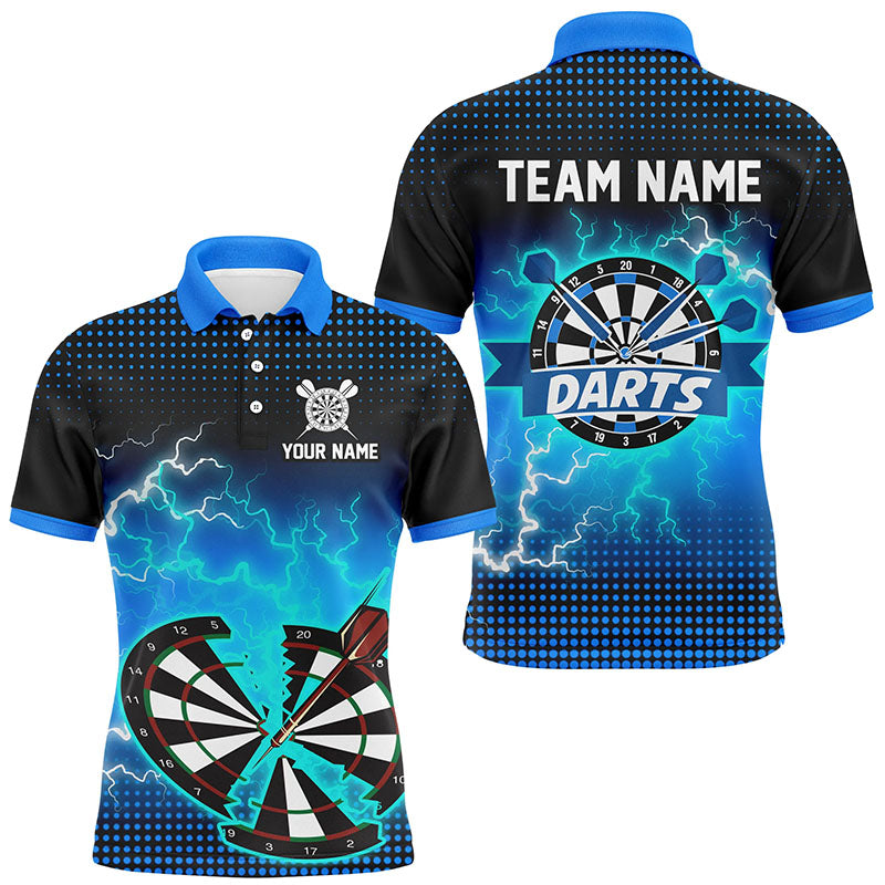 Funny Blue Crack Dartboard Thunder Lightning 3D Printed Custom Men Darts Darts Team