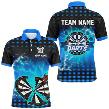 Funny Blue Crack Dartboard Thunder Lightning 3D Printed Custom Men Darts Darts Team