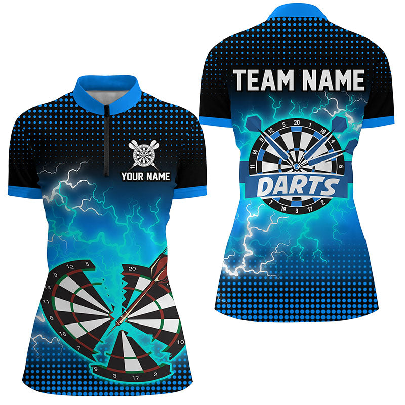Funny Blue Crack Dartboard Thunder Lightning 3D Printed Custom Men Darts Darts Team