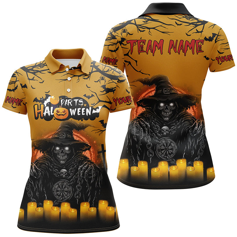 Personalized Death Skeleton Halloween Men Darts, Funny Halloween For Darts Lover