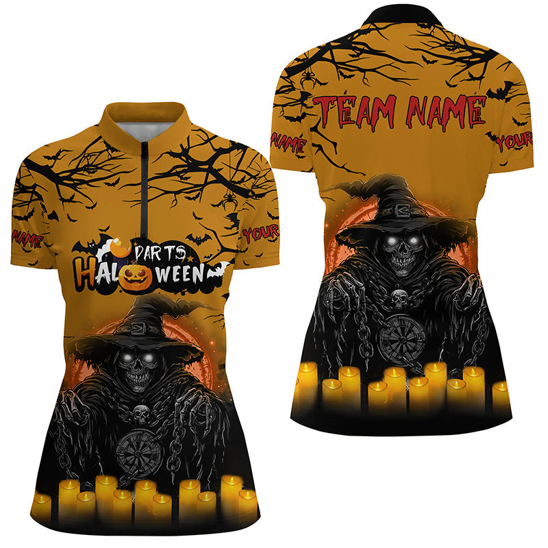 Personalized Death Skeleton Halloween Men Darts, Funny Halloween For Darts Lover