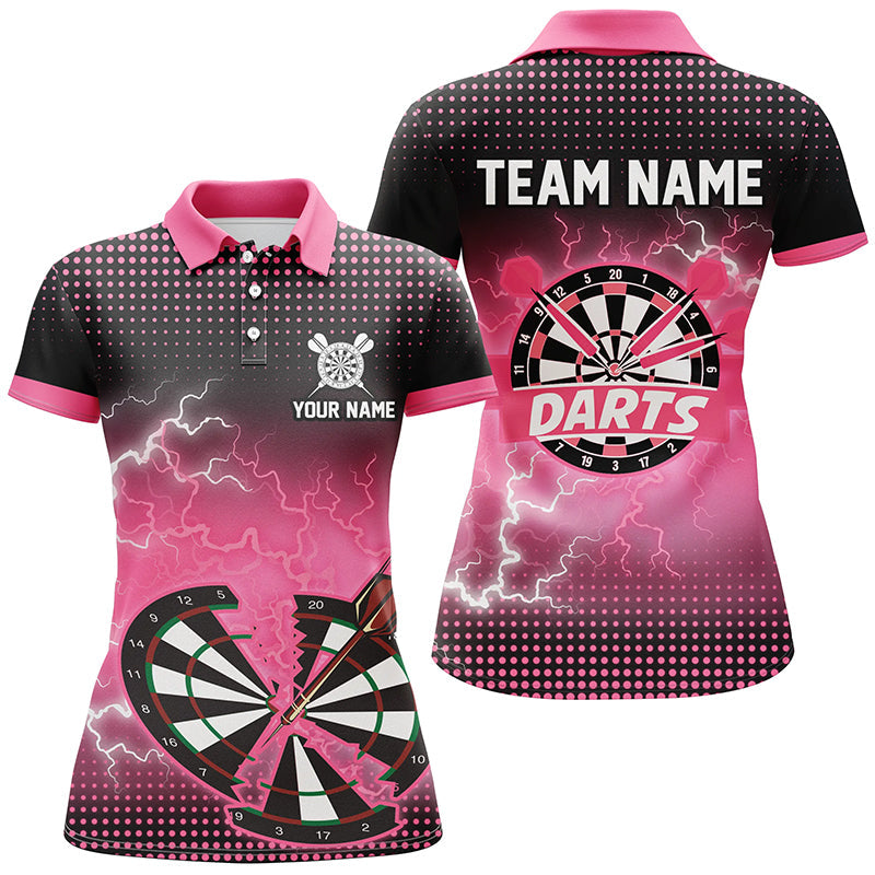 Funny Pink Crack Dartboard Thunder Lightning 3D Printed Custom Men Darts Darts Team