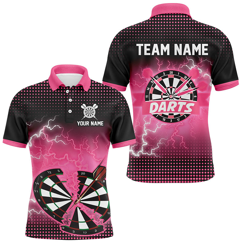 Funny Pink Crack Dartboard Thunder Lightning 3D Printed Custom Men Darts Darts Team