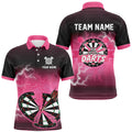 Funny Pink Crack Dartboard Thunder Lightning 3D Printed Custom Men Darts Darts Team