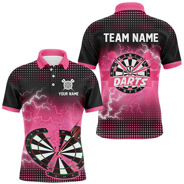 Funny Pink Crack Dartboard Thunder Lightning 3D Printed Custom Men Darts Darts Team