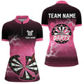 Funny Pink Crack Dartboard Thunder Lightning 3D Printed Custom Men Darts Darts Team