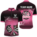 Funny Pink Crack Dartboard Thunder Lightning 3D Printed Custom Men Darts Darts Team