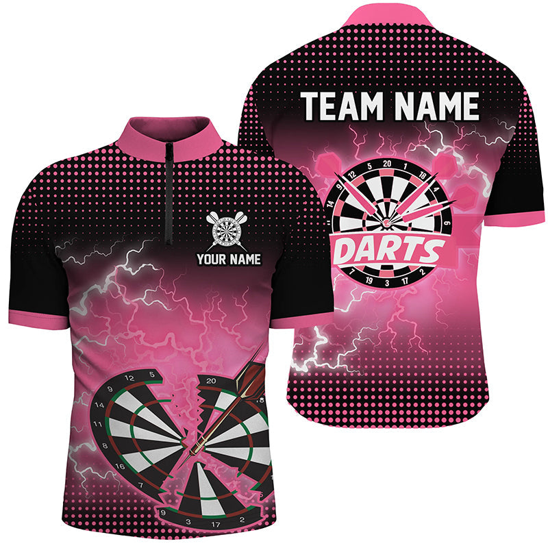 Funny Pink Crack Dartboard Thunder Lightning 3D Printed Custom Men Darts Darts Team