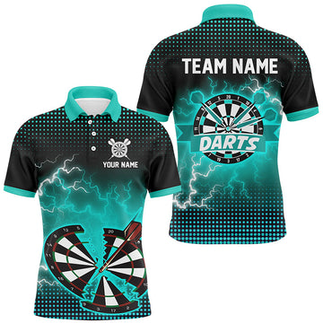 Funny Turquoise Crack Dartboard Thunder Lightning 3D Printed Custom Women Darts Darts