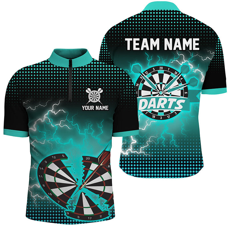 Funny Turquoise Crack Dartboard Thunder Lightning 3D Printed Custom Women Darts Darts