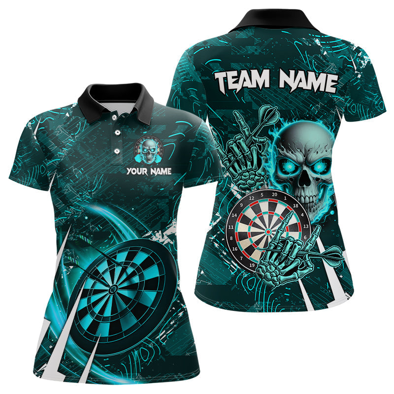 Turquoise 3D Skull Darts and Custom Cool Darts League Team