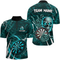 Turquoise 3D Skull Darts and Custom Cool Darts League Team