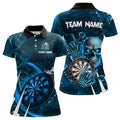 Personalized Blue 3D Skull Darts and Custom Cool Darts League Team