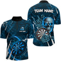 Personalized Blue 3D Skull Darts and Custom Cool Darts League Team