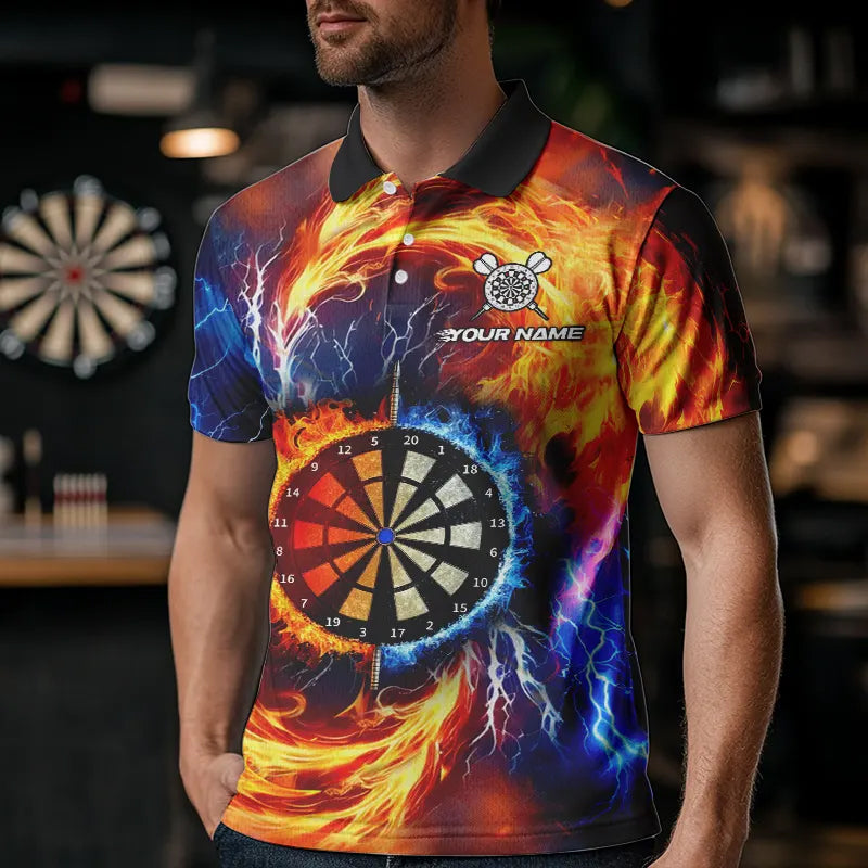 Personalized Dartboard Water Fire Custom Thunder Lightning Dart, Darts Team