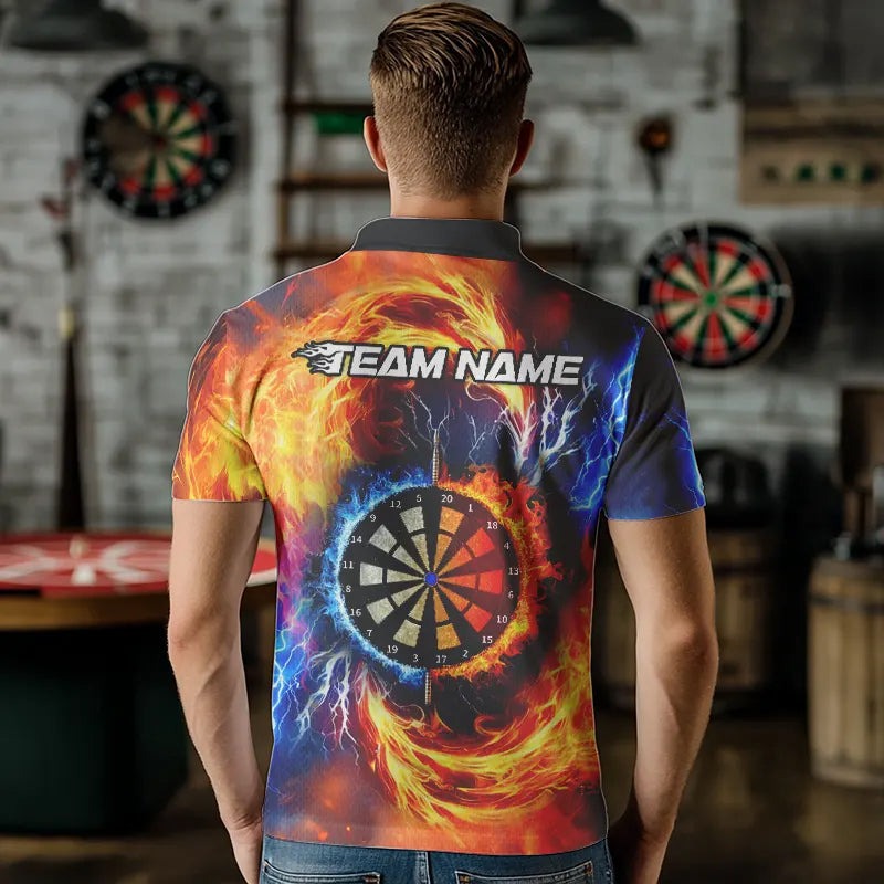 Personalized Dartboard Water Fire Custom Thunder Lightning Dart, Darts Team