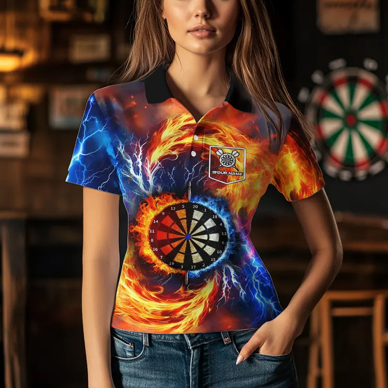Personalized Dartboard Water Fire Custom Thunder Lightning Dart, Darts Team