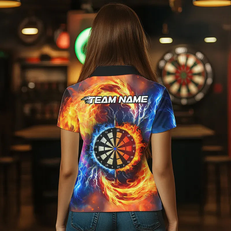Personalized Dartboard Water Fire Custom Thunder Lightning Dart, Darts Team