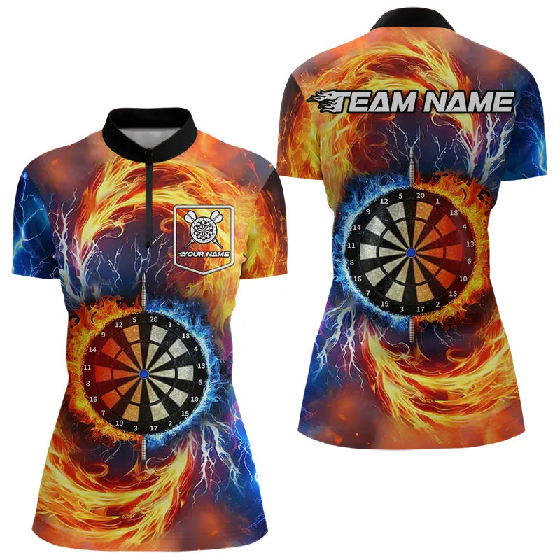 Personalized Dartboard Water Fire Custom Thunder Lightning Dart, Darts Team