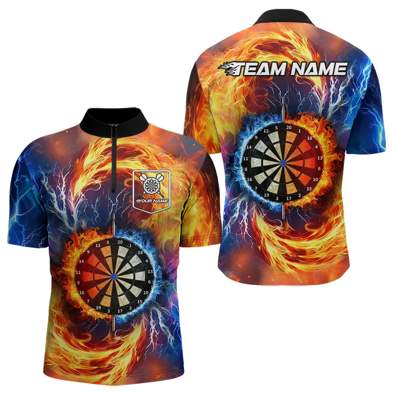 Personalized Dartboard Water Fire Custom Thunder Lightning Dart, Darts Team