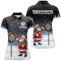Funny Santa Playing Darts Custom Snow Background Men Dart, Christmas Dart Dart Gift