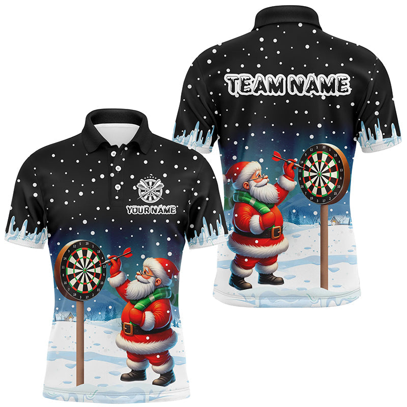 Funny Santa Playing Darts Custom Snow Background Men Dart, Christmas Dart Dart Gift