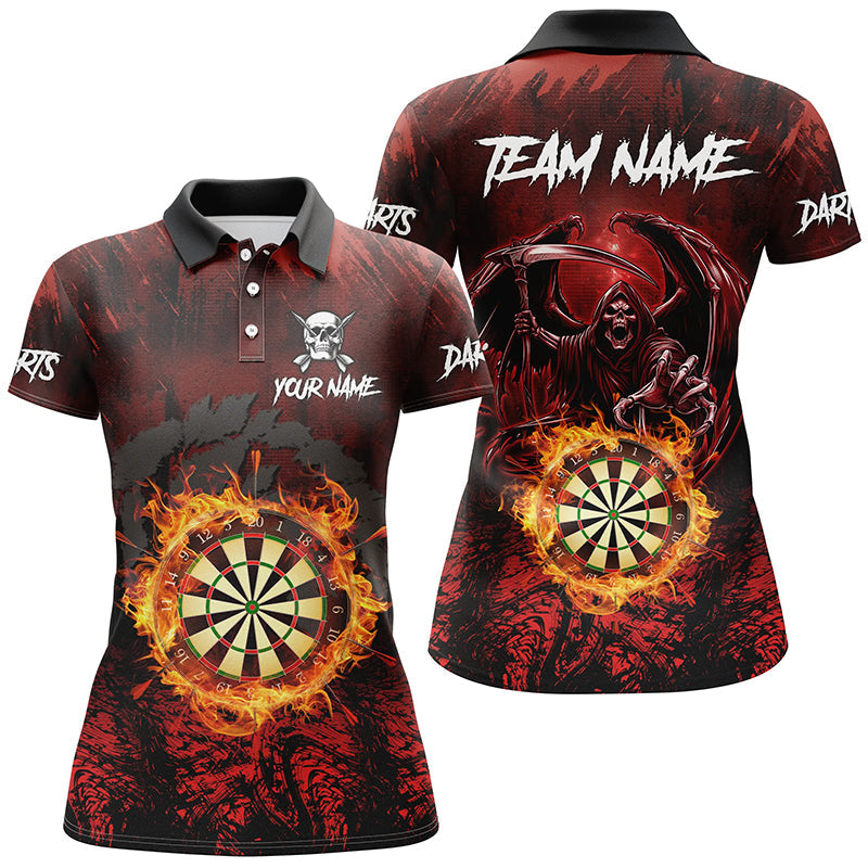 Personalized Red 3D Dart Board Fire Men Dart, Death Skeleton Dart Cool Dart Outfit