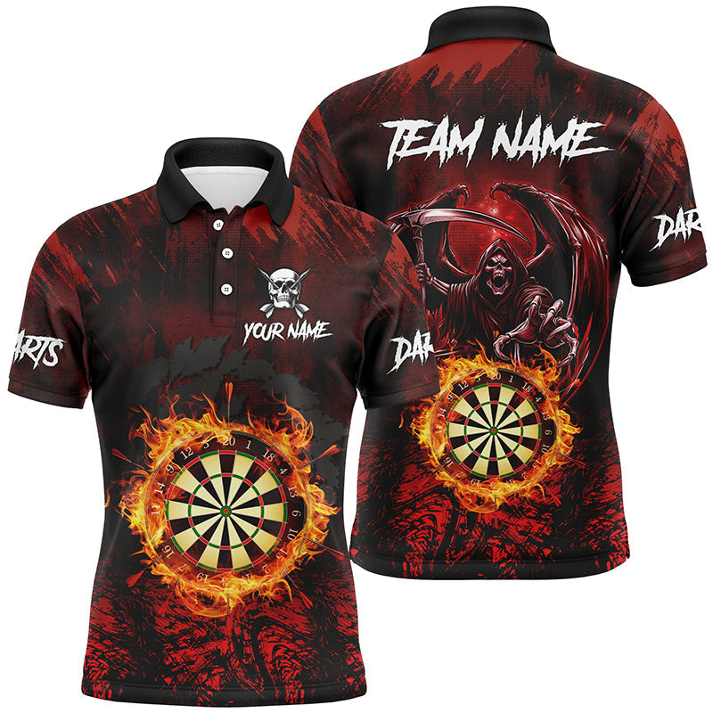 Personalized Red 3D Dart Board Fire Men Dart, Death Skeleton Dart Cool Dart Outfit